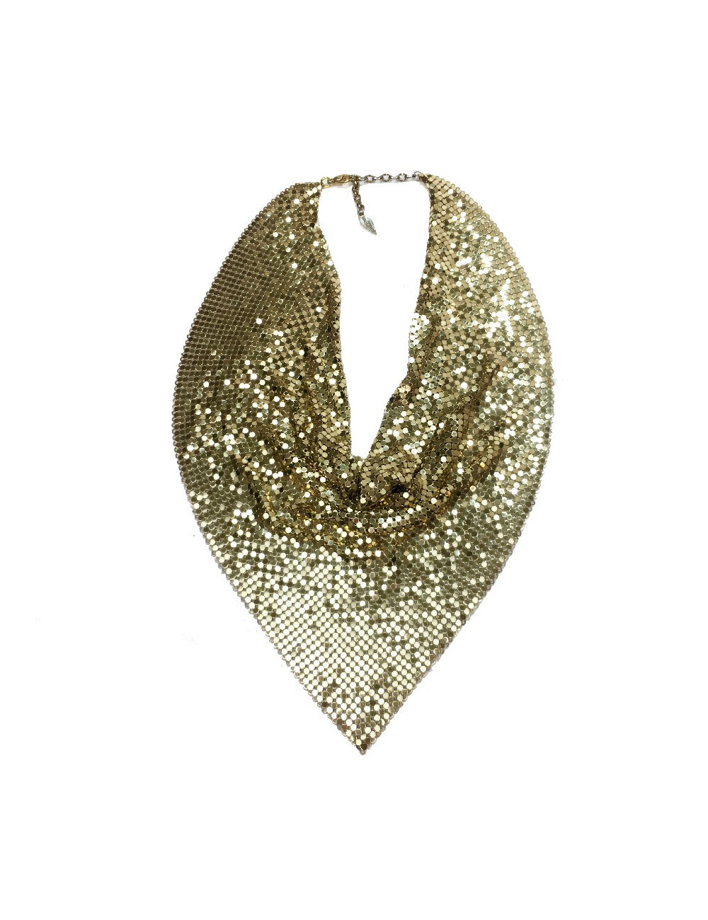 Plastron en cote de maille doré WHITING & DAVIS