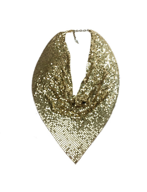 Plastron en cote de maille doré WHITING & DAVIS