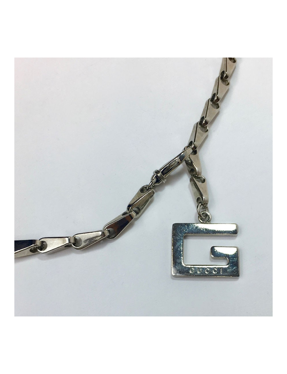 GUCCI bike chain belt in silver metal size 75