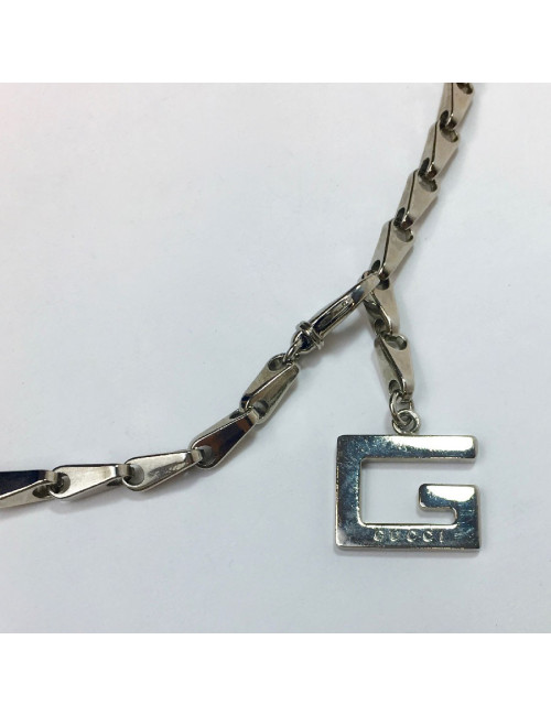 GUCCI bike chain belt in silver metal size 75