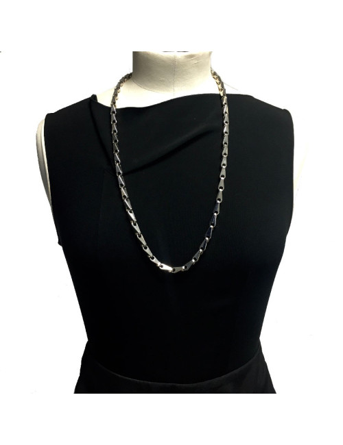 GUCCI bike chain belt in silver metal size 75