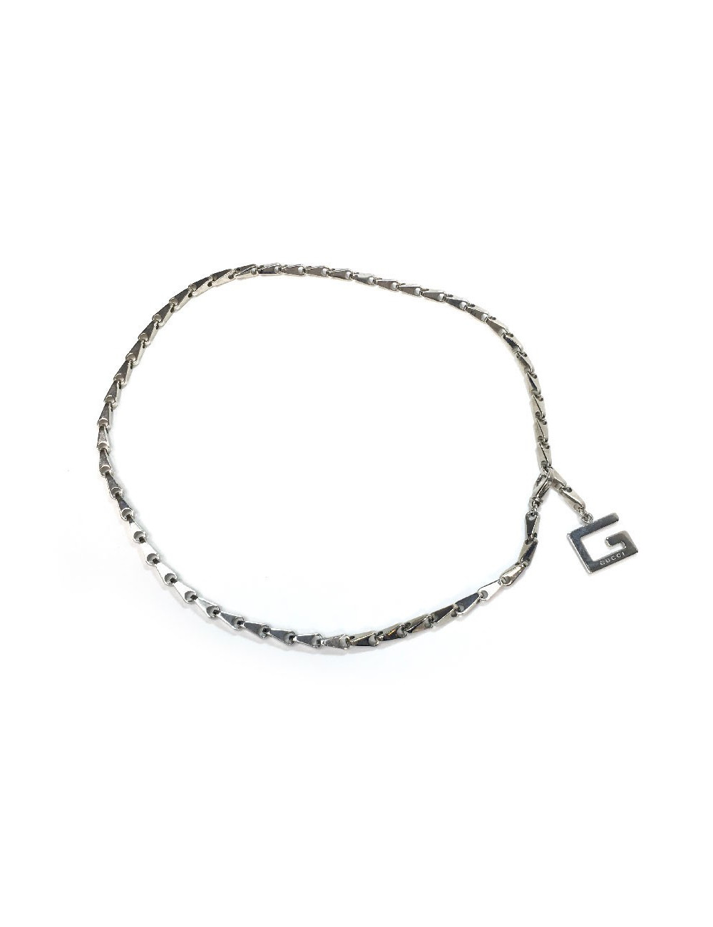 GUCCI bike chain belt in silver metal size 75