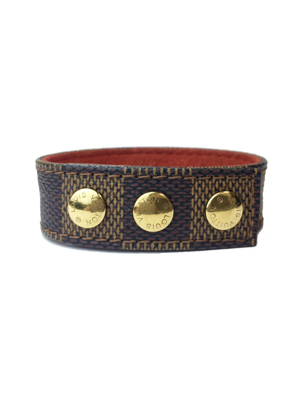 Bracelet LOUIS VUITTON damier "17-18 New Bond Street 24/02/98"