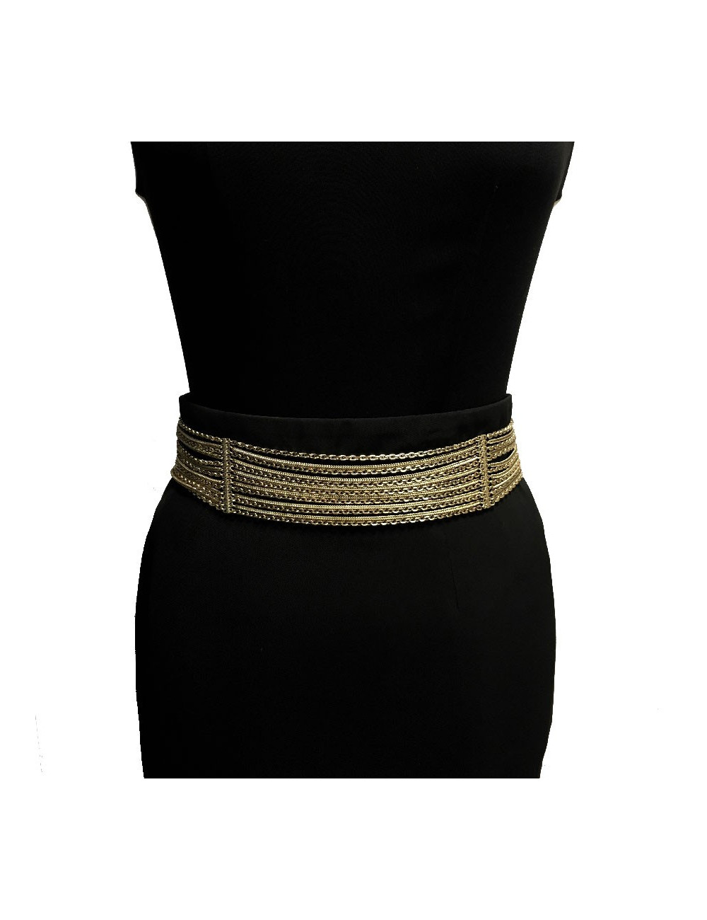 Ceinture CHANEL multichaînes dorées Vintage