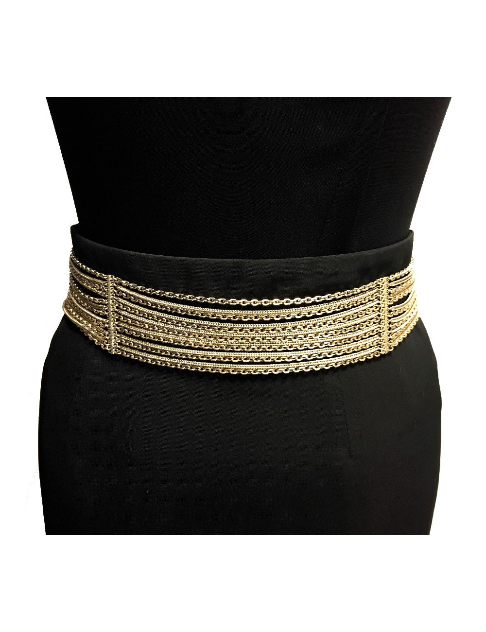 Ceinture CHANEL multichaînes dorées Vintage