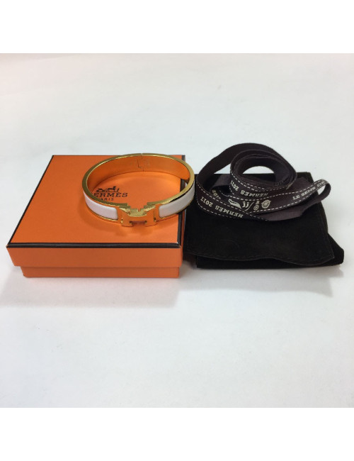 Bracelet clic clac HERMES blanc