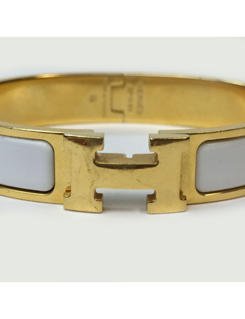 Bracelet clic clac HERMES blanc