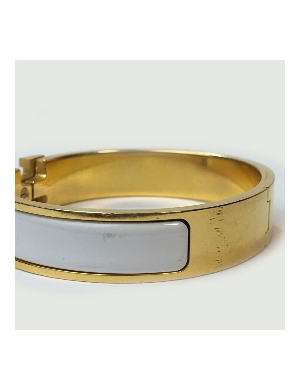 Bracelet clic clac HERMES blanc