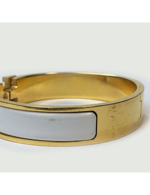 Bracelet clic clac HERMES blanc