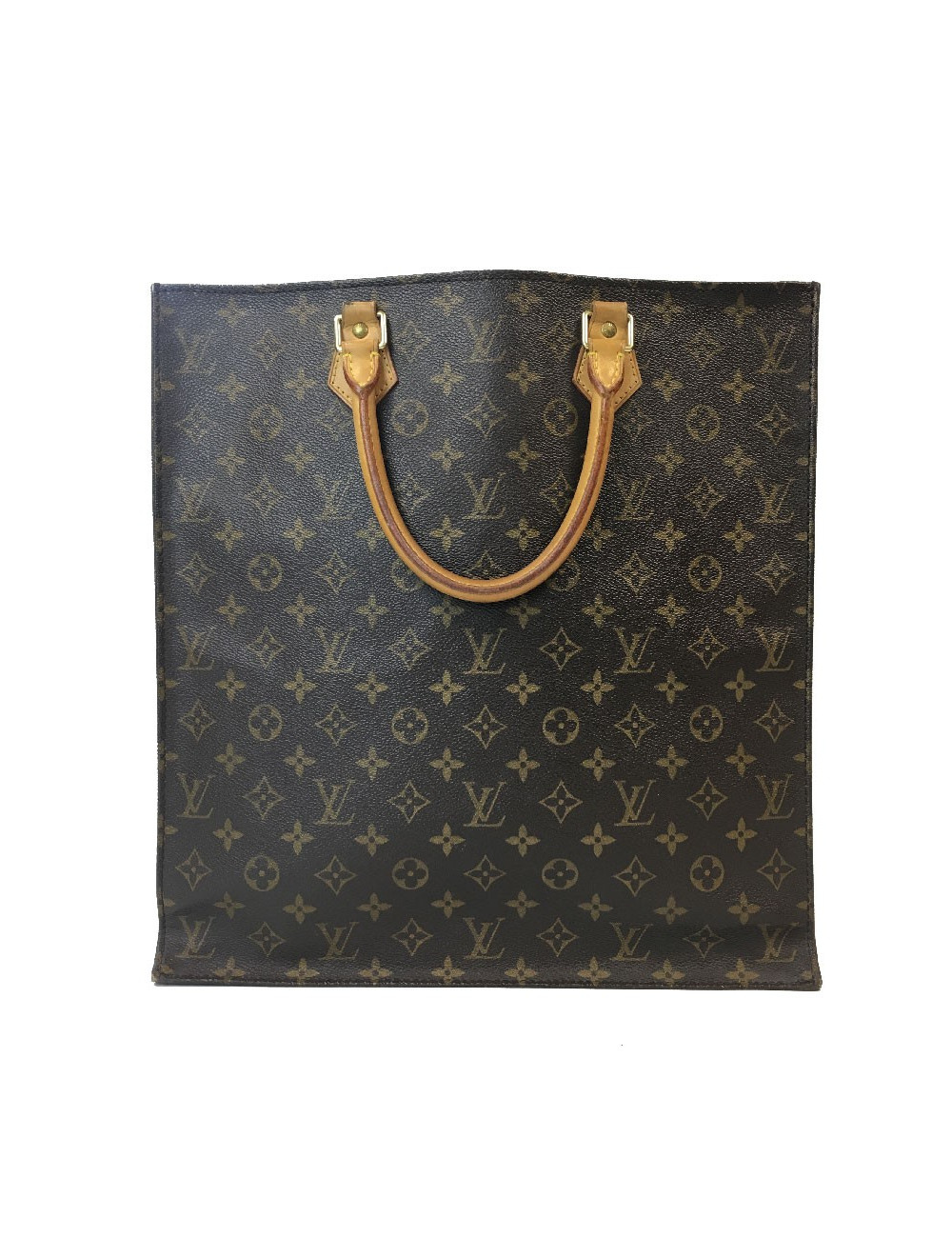 Sac "Plat" LOUIS VUITTON en toile monogram marron