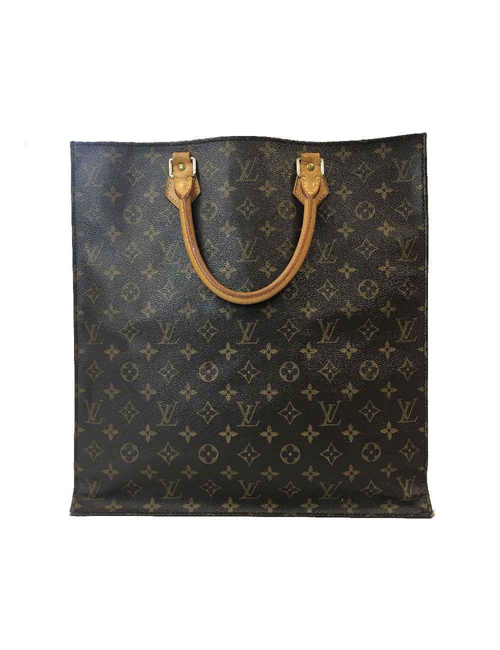 Sac "Plat" LOUIS VUITTON en toile monogram marron