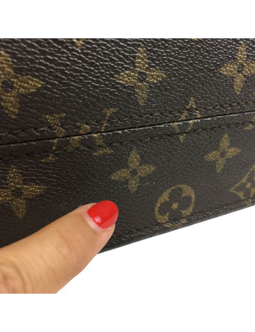 Sac "Plat" LOUIS VUITTON en toile monogram marron