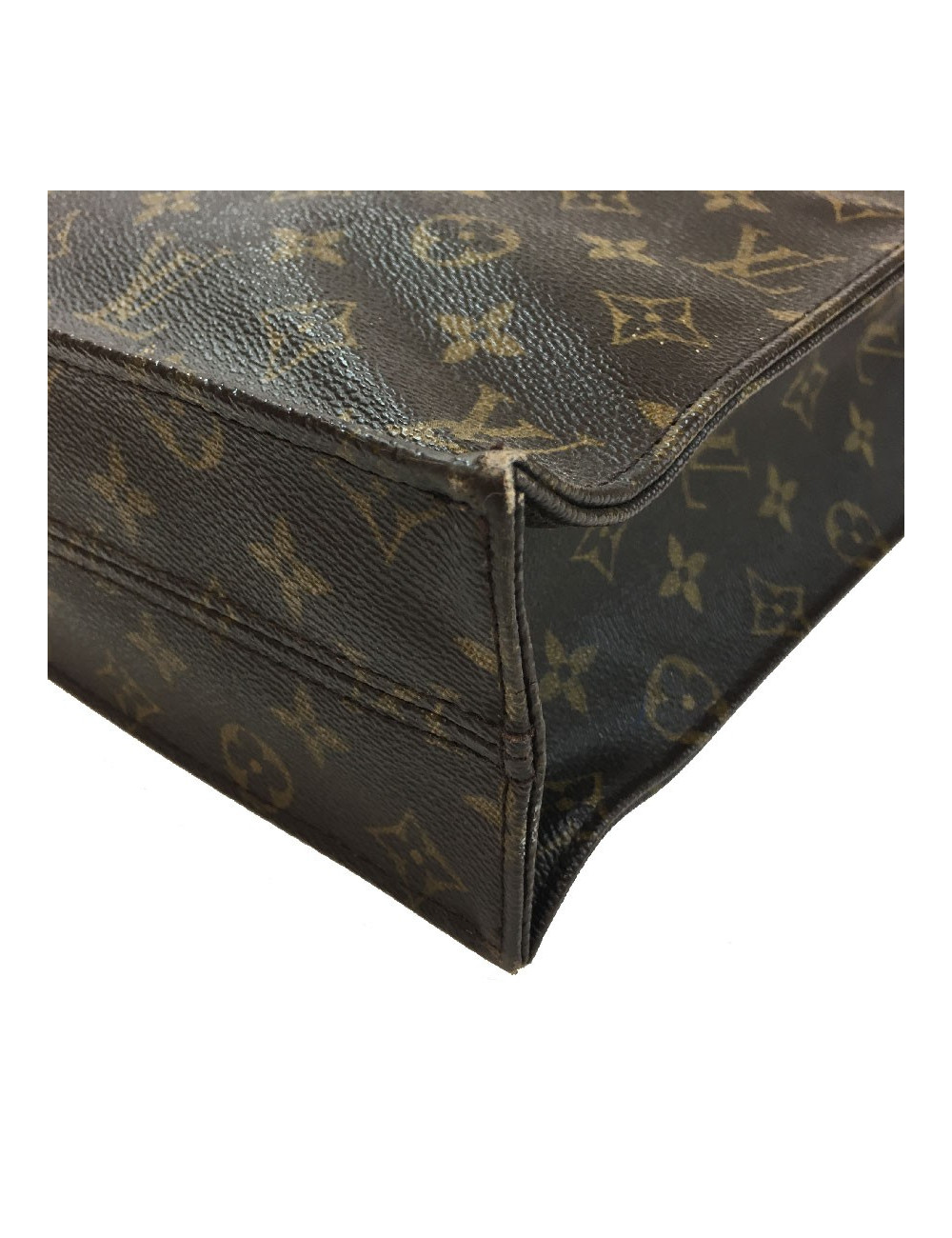 Sac "Plat" LOUIS VUITTON en toile monogram marron