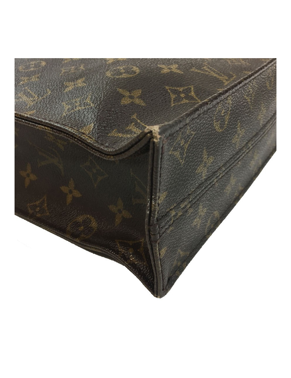 Sac "Plat" LOUIS VUITTON en toile monogram marron