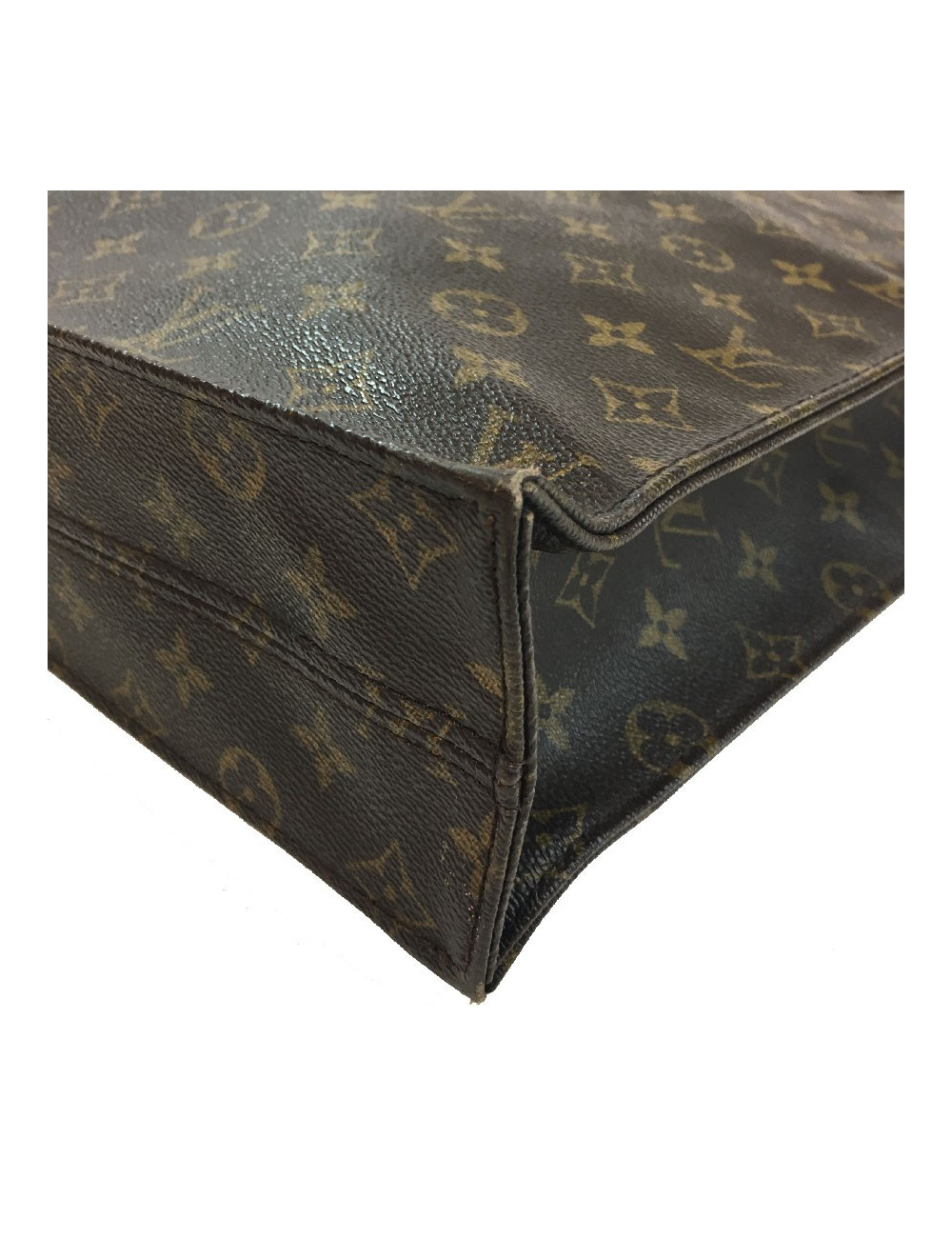 Sac "Plat" LOUIS VUITTON en toile monogram marron