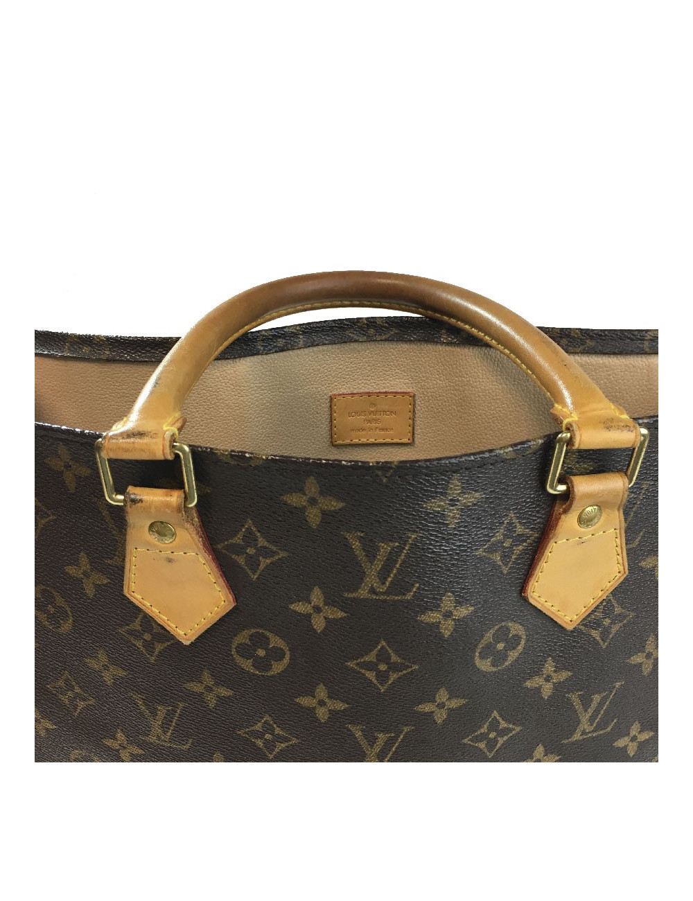 Sac "Plat" LOUIS VUITTON en toile monogram marron
