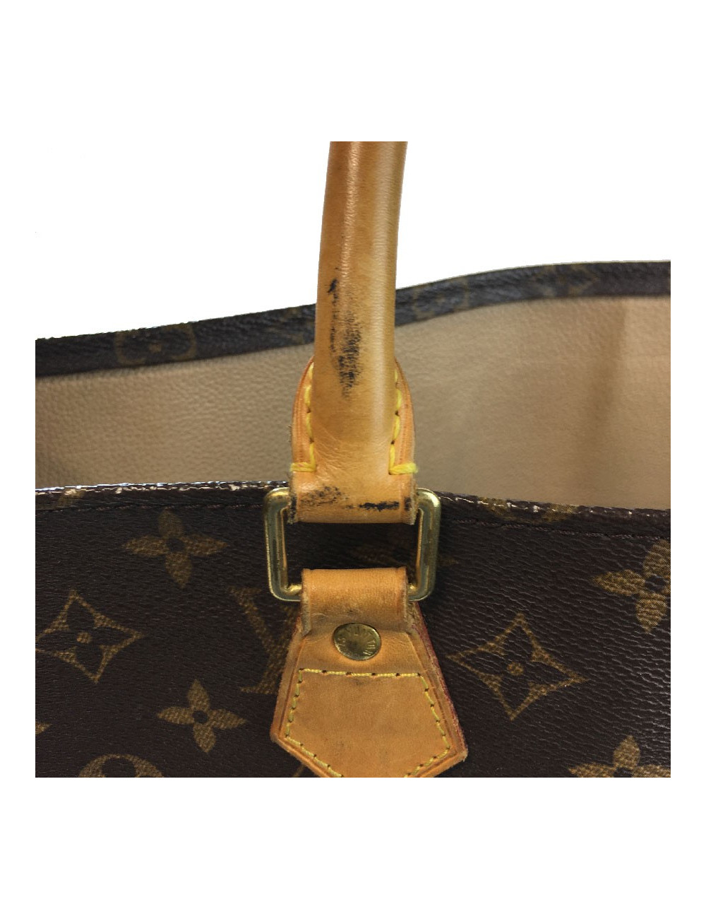 Sac "Plat" LOUIS VUITTON en toile monogram marron