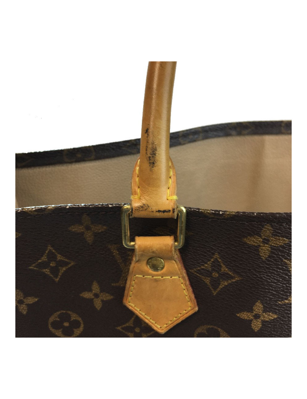 Sac "Plat" LOUIS VUITTON en toile monogram marron