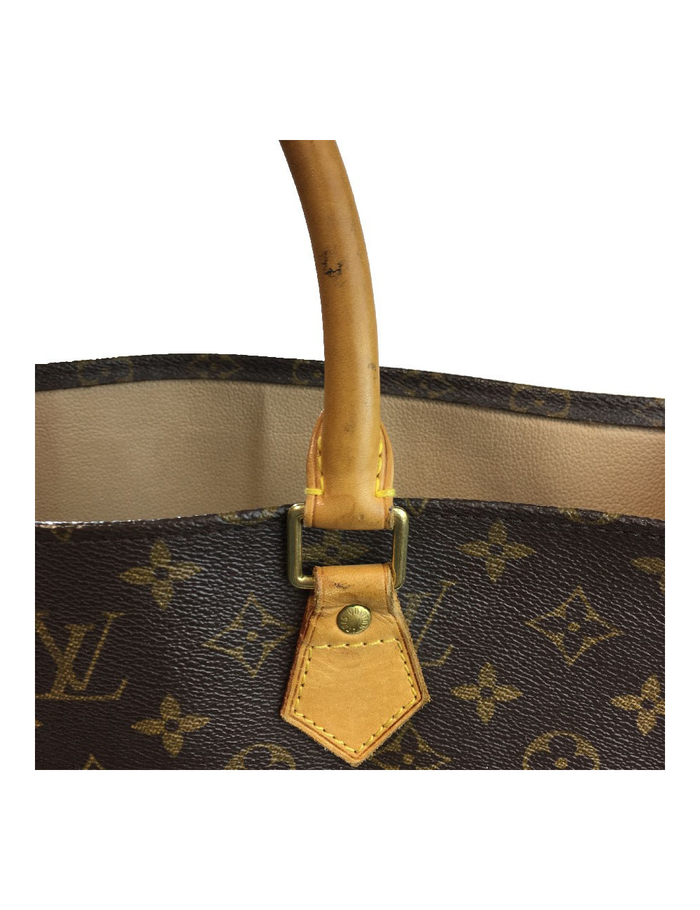 Sac "Plat" LOUIS VUITTON en toile monogram marron
