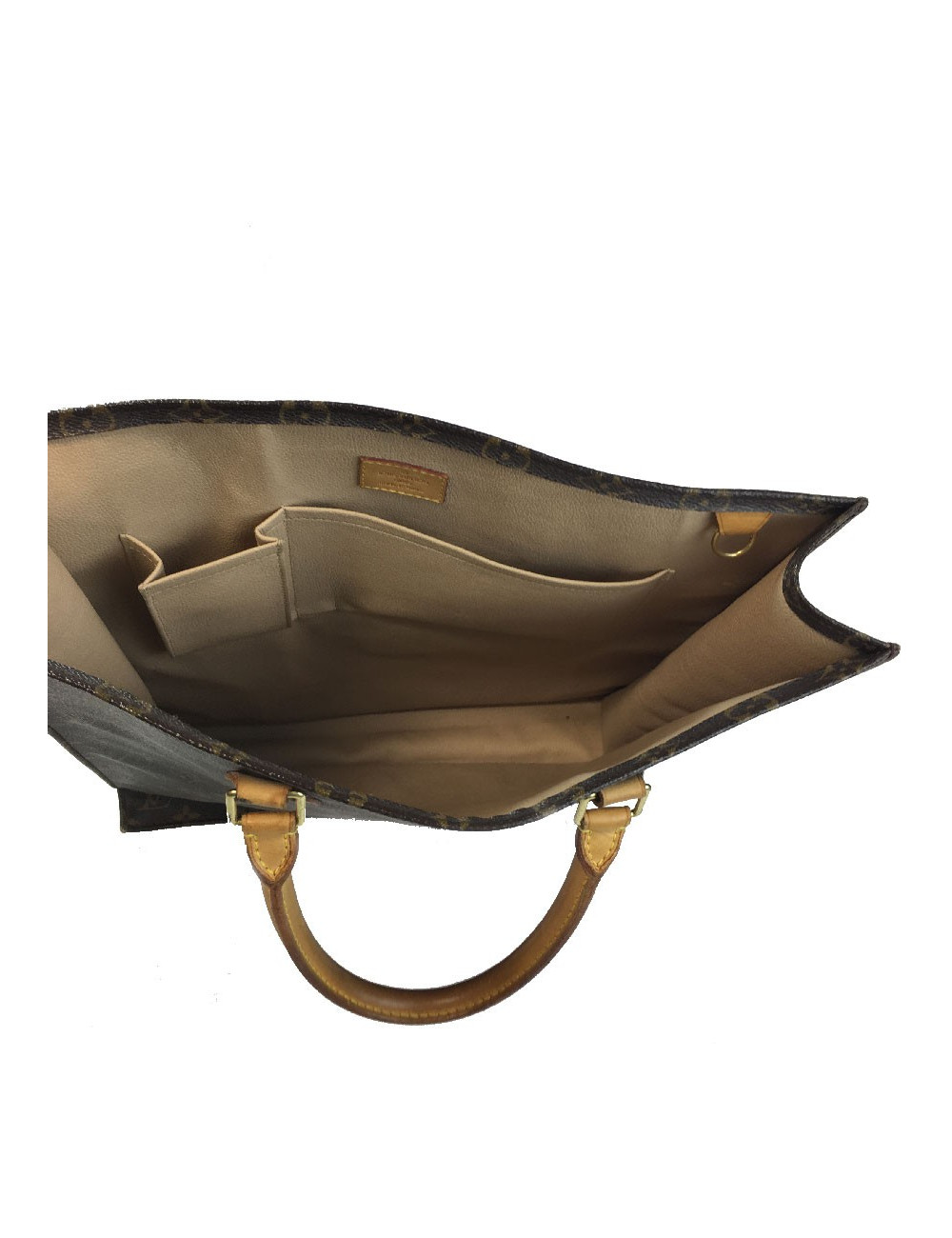 Sac "Plat" LOUIS VUITTON en toile monogram marron