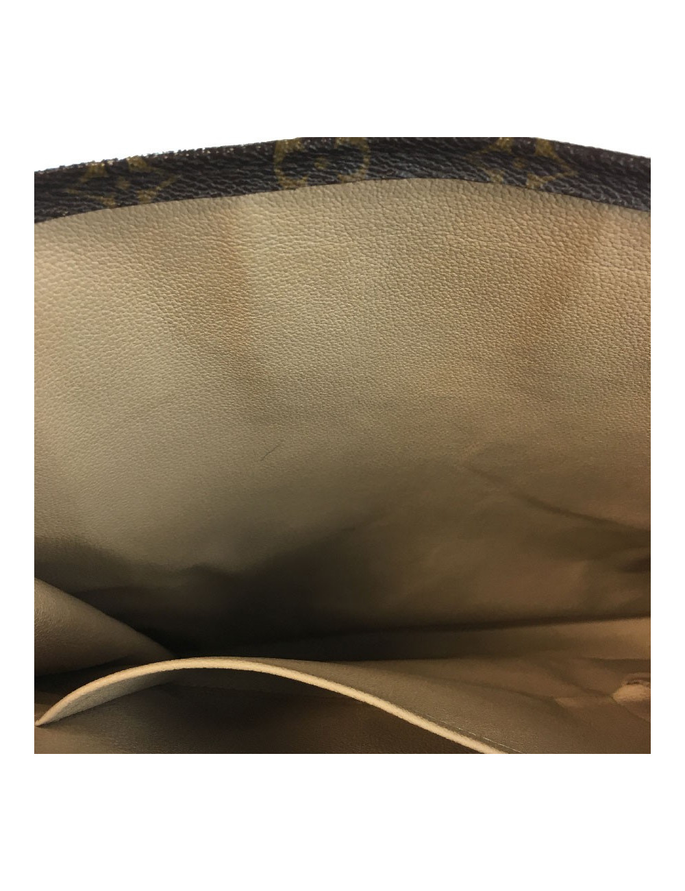 Sac "Plat" LOUIS VUITTON en toile monogram marron