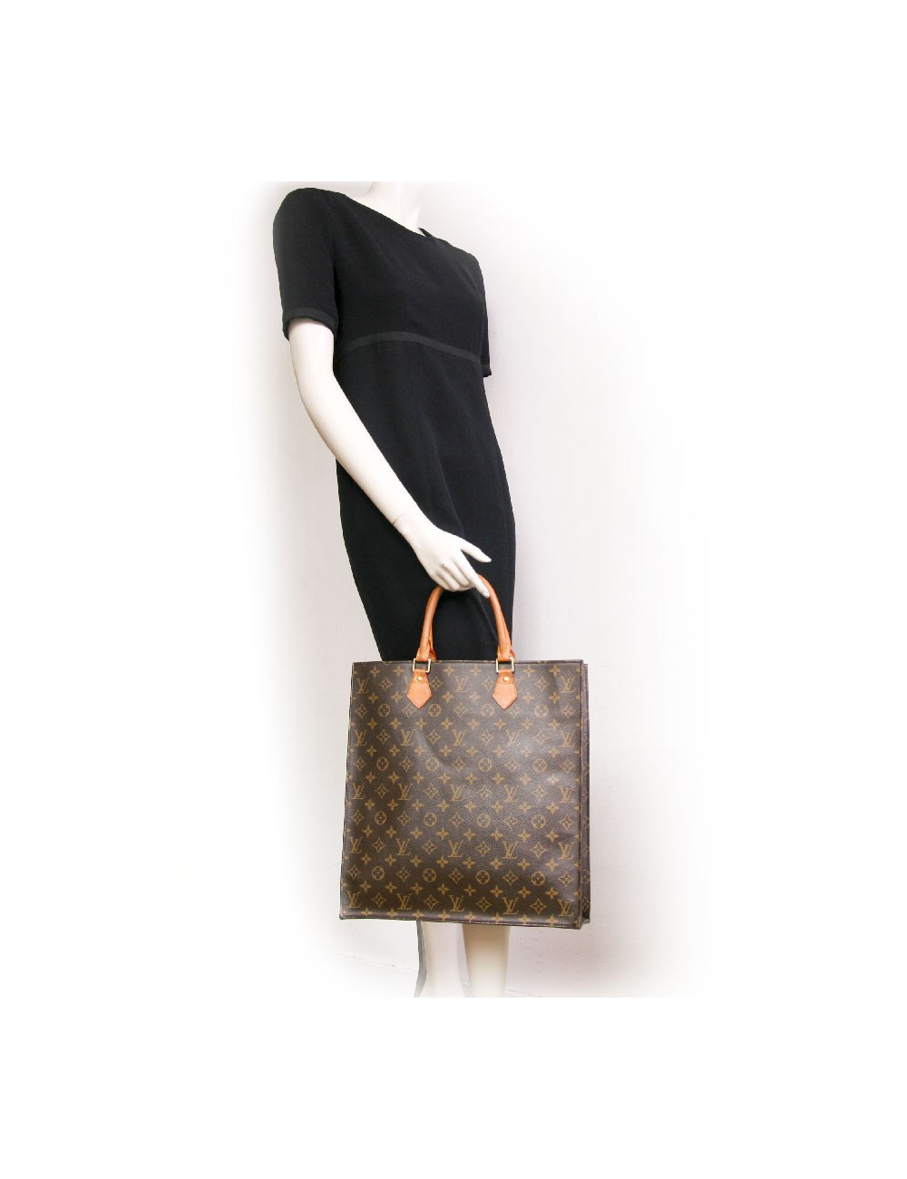 Sac "Plat" LOUIS VUITTON en toile monogram marron