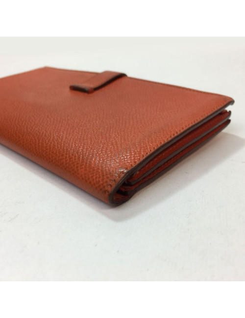 Portefeuille  Bearn HERMES cuir epsom potiron