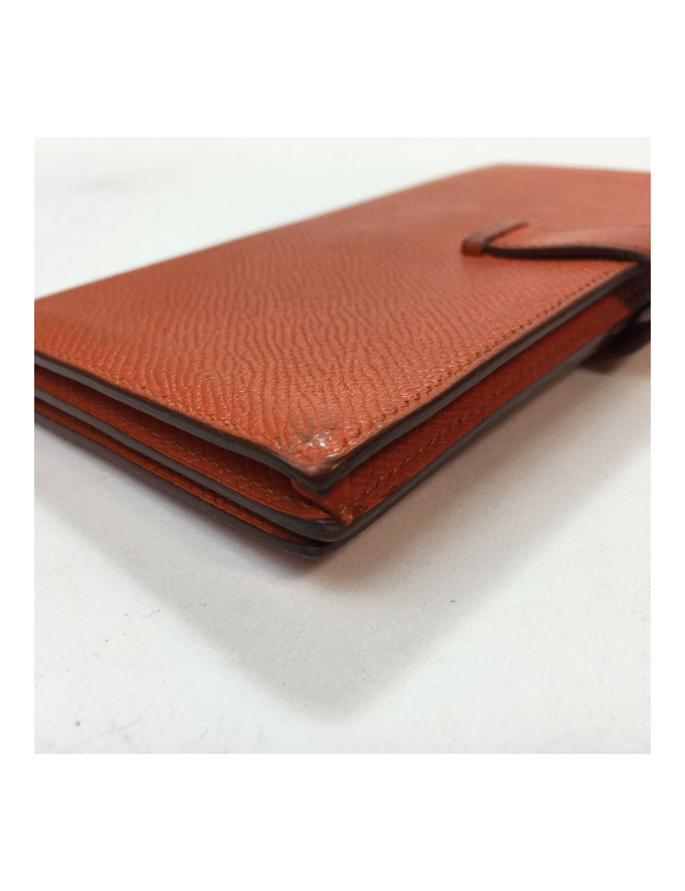 HERMES Bearn wallet in Potiron Mysore goat leather