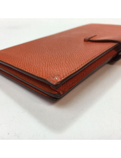 Portefeuille  Bearn HERMES cuir epsom potiron