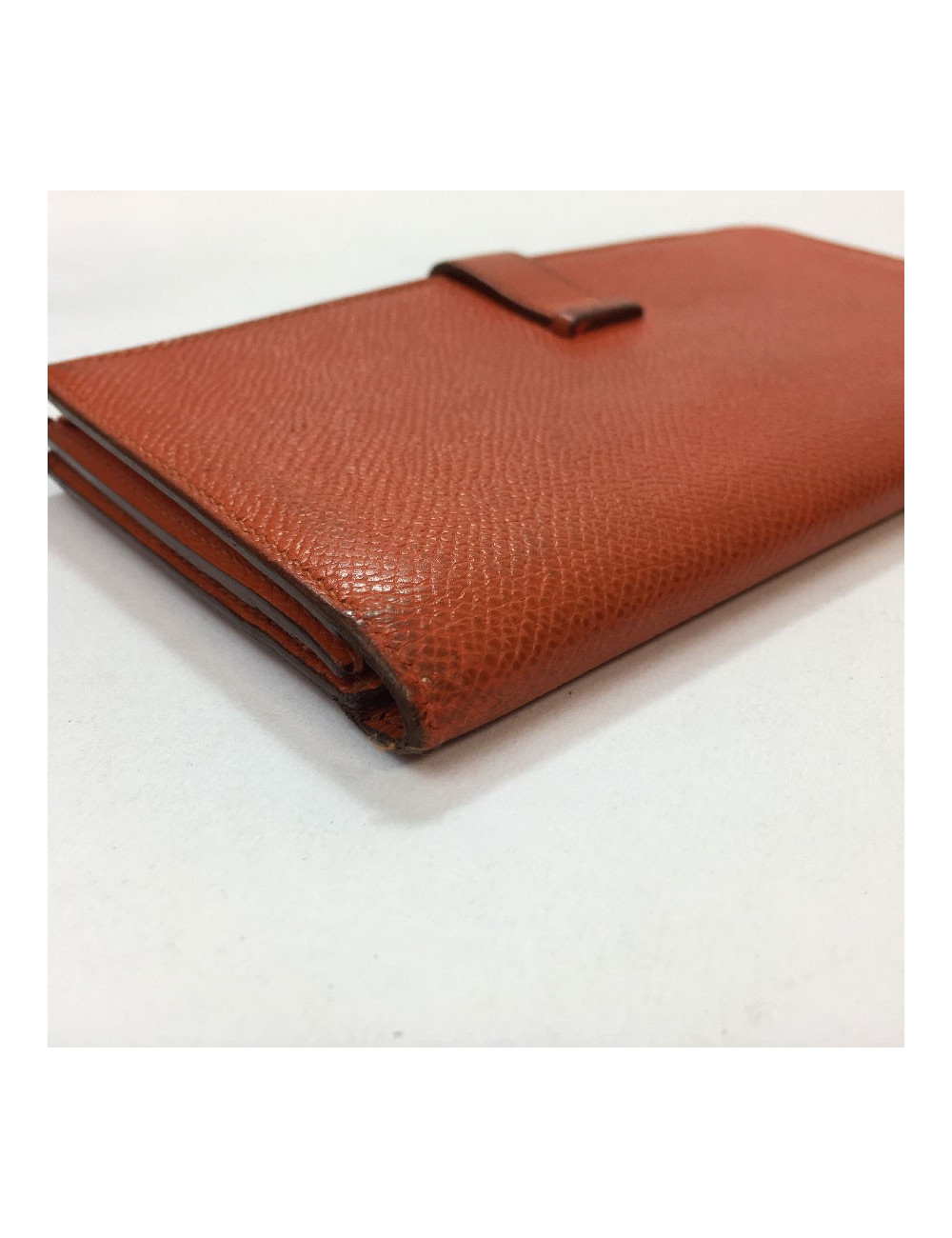 HERMES Bearn wallet in Potiron Mysore goat leather