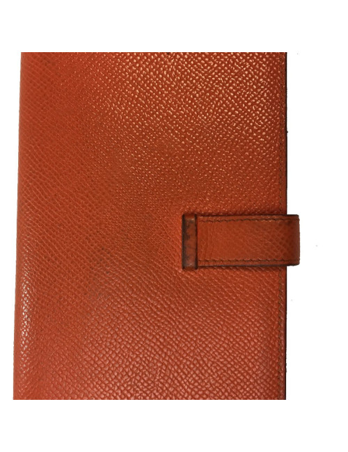 Portefeuille  Bearn HERMES cuir epsom potiron