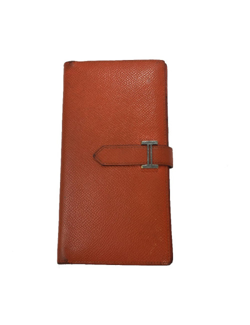 HERMES Bearn wallet in Potiron Mysore goat leather
