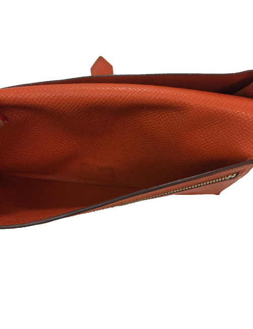 HERMES Bearn wallet in Potiron Mysore goat leather