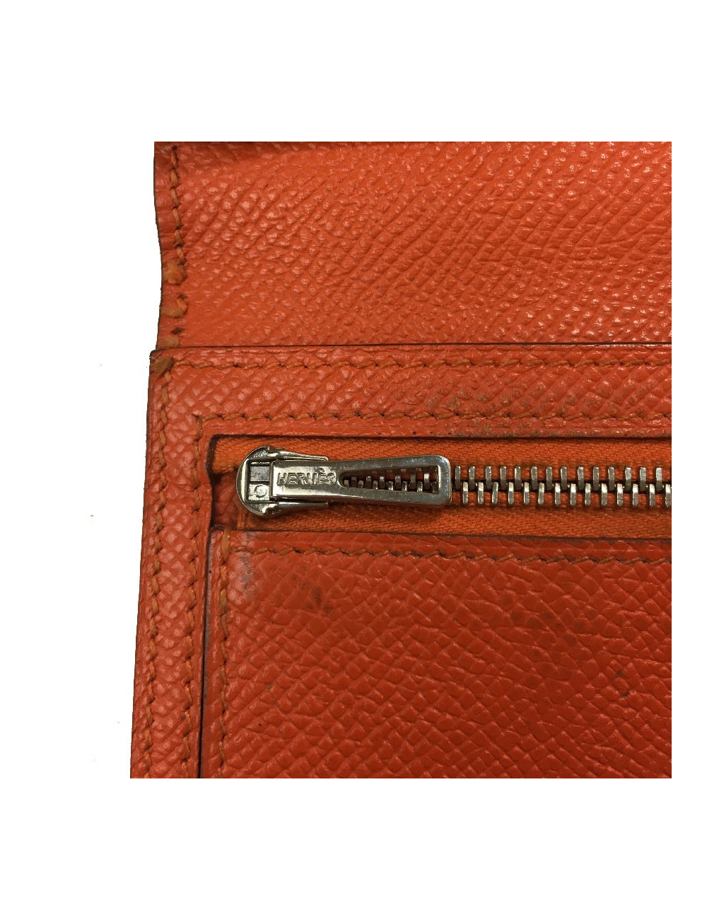 Portefeuille  Bearn HERMES cuir epsom potiron
