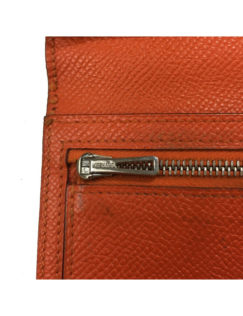 Portefeuille  Bearn HERMES cuir epsom potiron