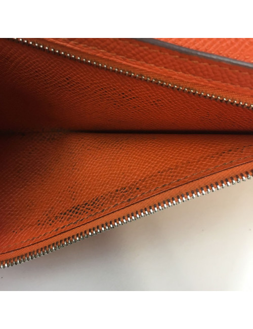 HERMES Bearn wallet in Potiron Mysore goat leather