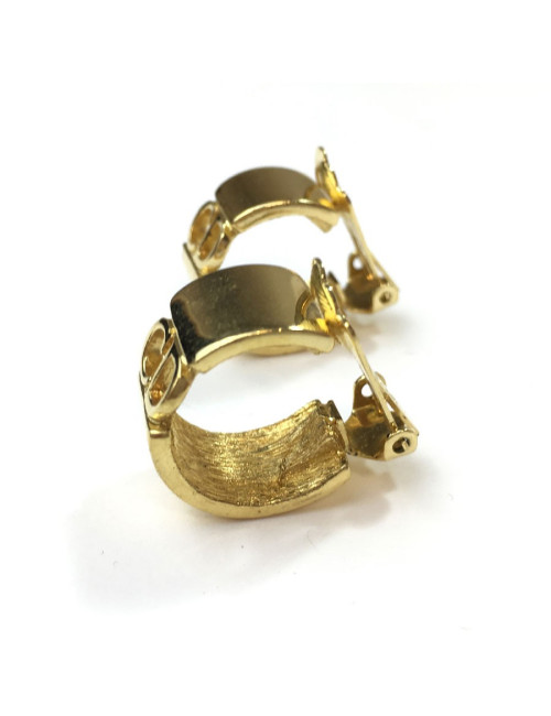 Boucles d'oreille clips CHRISTIAN DIOR en métal doré