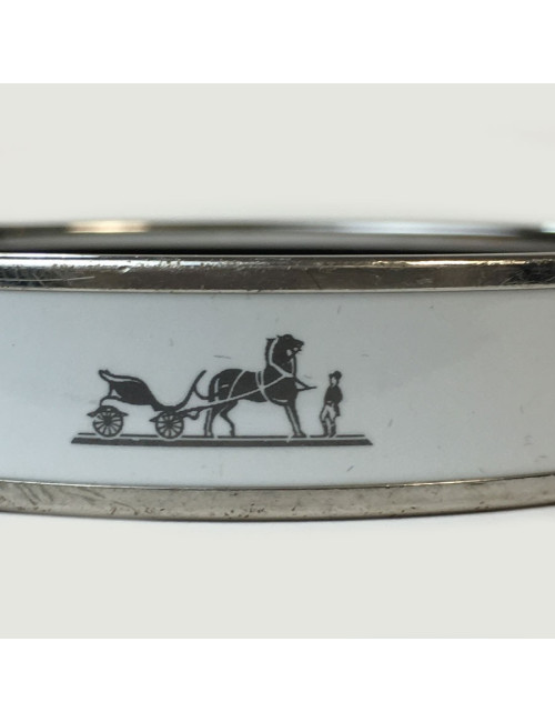 Bracelet HERMES émail blanc