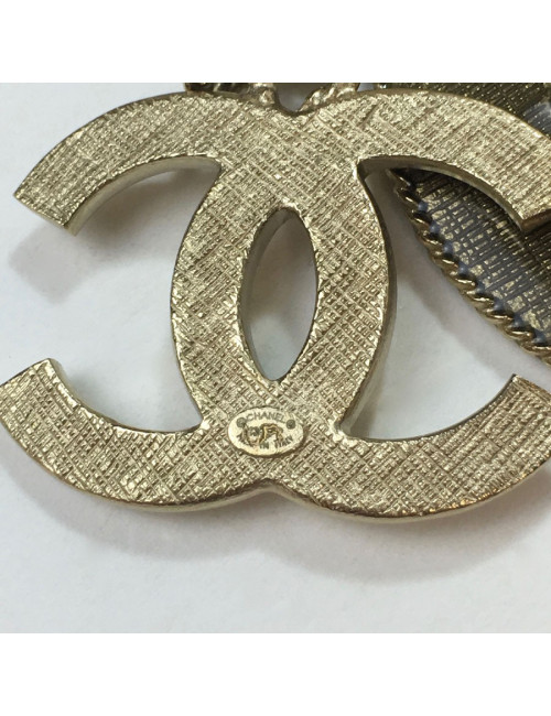 CHANEL Necklace pendant N ° 5 in golden and sequined resin