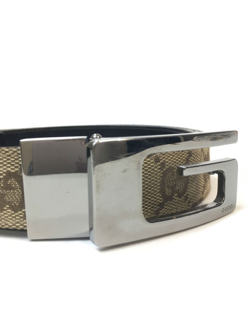 Ceinture GUCCI T    toile mongram et cuir
