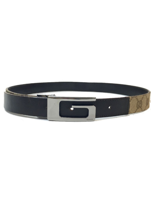 Ceinture GUCCI T    toile mongram et cuir