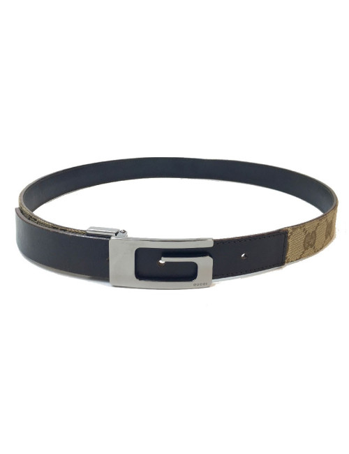 Ceinture GUCCI T    toile mongram et cuir