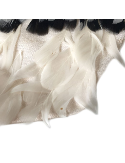 Cravate CHANEL couture plumes d'oie
