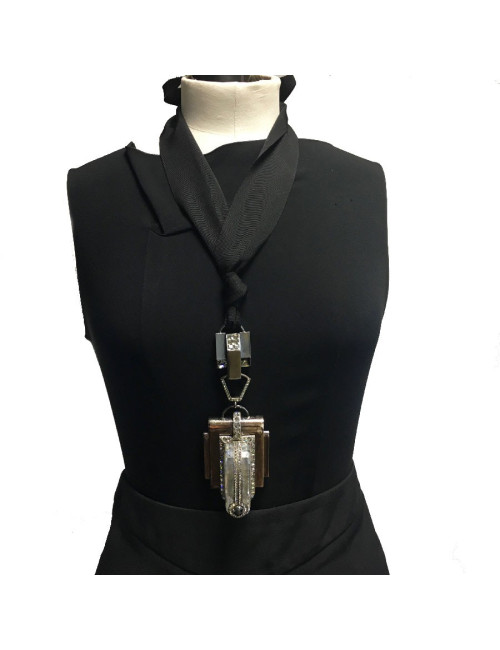 LANVIN collector black necklace