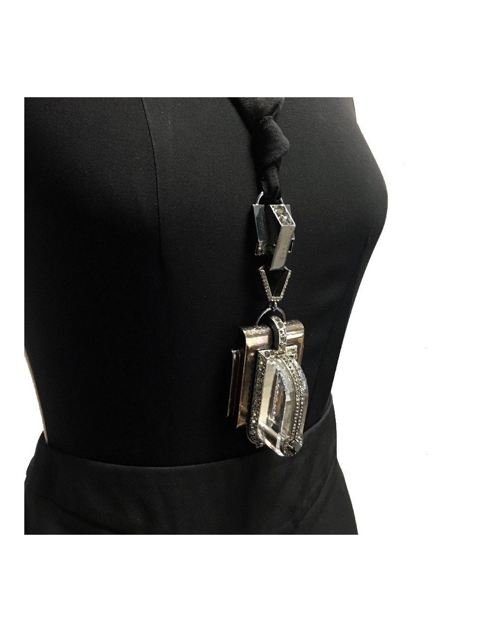 LANVIN collector black necklace