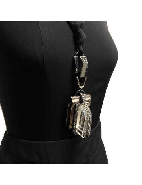 LANVIN collector black necklace
