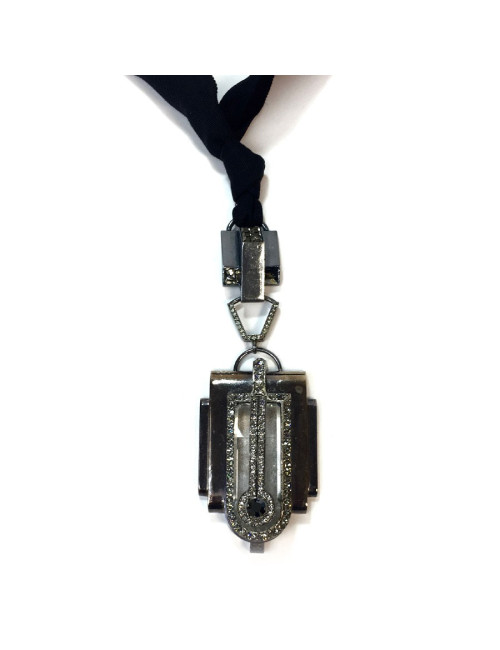 LANVIN collector black necklace