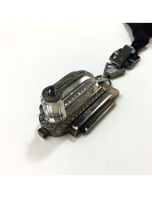 LANVIN collector black necklace