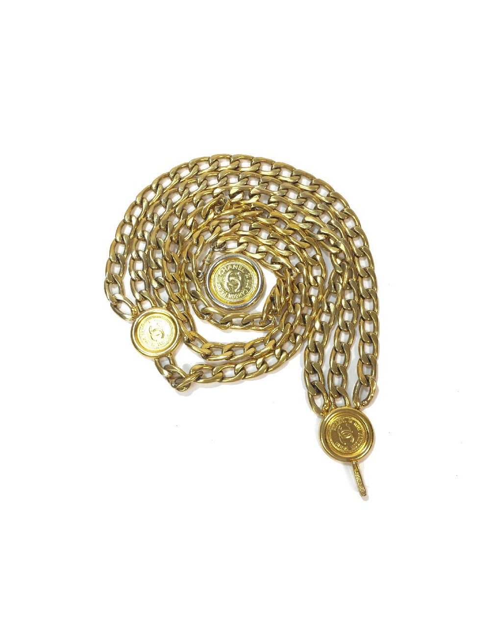 Ceinture CHANEL  triple chaînes dorées Vintage 