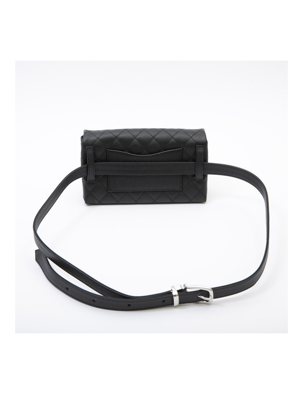 Ceinture banane CHANEL cuir caviar noir